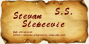 Stevan Slepčević vizit kartica